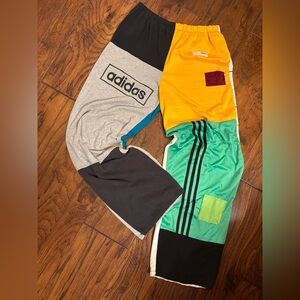 Adidas Upcycled Multicolor Patchwork Jogger Lounge Pants